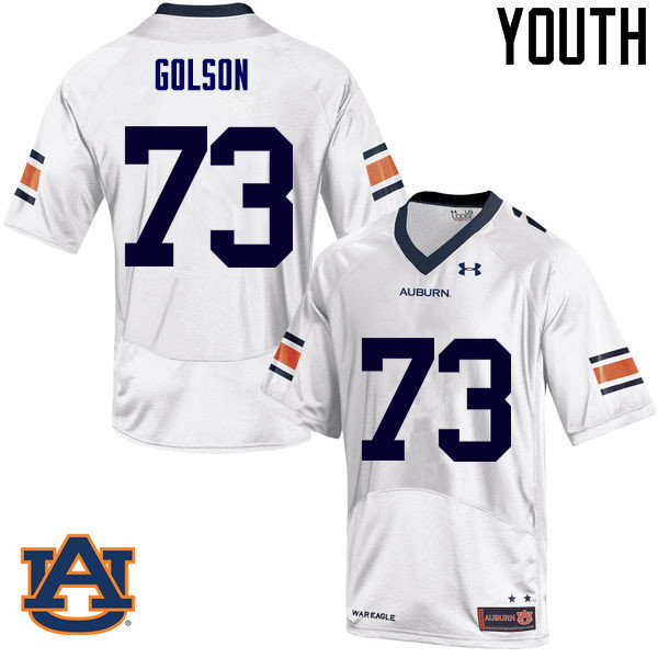 Youth Auburn Tigers #73 Austin Golson College Football Jerseys Sale-White